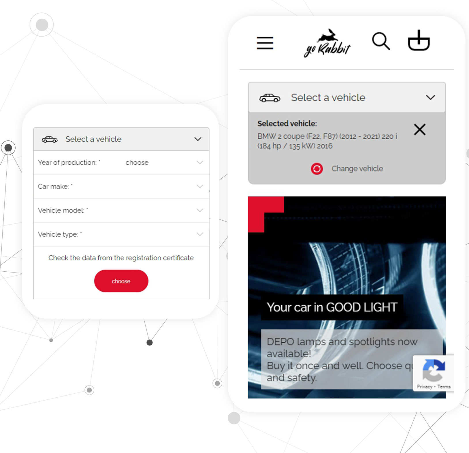 go rabbit car search functionality